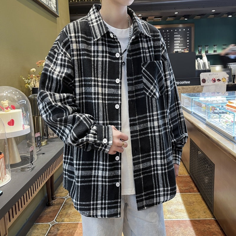 Unisex Checked Flannel Shirt Mune Fashion