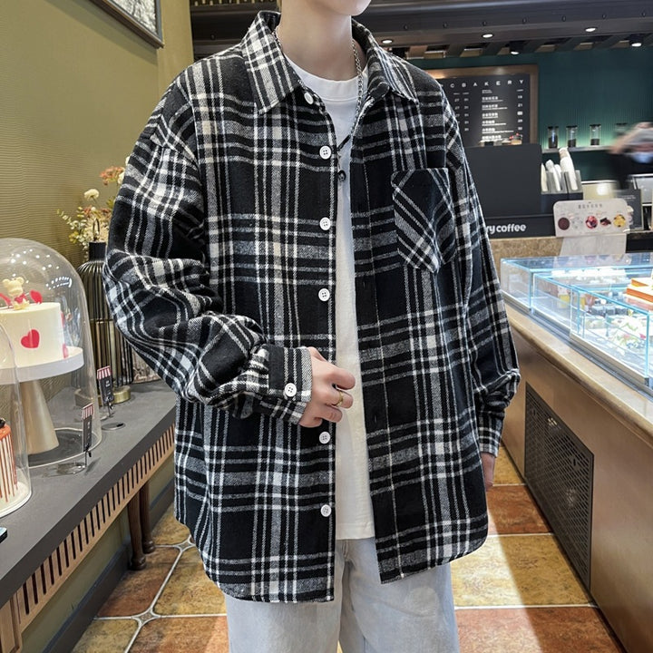 Unisex Checked Flannel Shirt Mune Fashion