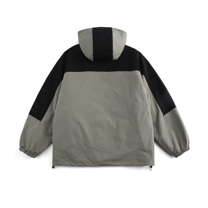 Unisex Boxy-Technical Hooded Jacket with Raglan Sleeves, Water-Repellent Shell and Drawstring Hem Mune Fashion
