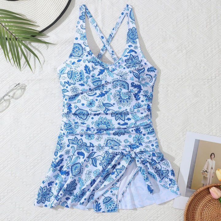 Ladies Refined Swimsuit with Wrap Skirt Mune Fashion