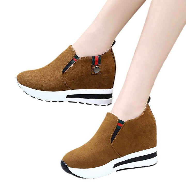 Women's Nan Slip-On Wedge Ankle Boot with Hidden Platform and Non-Slip Profile Sole Mune Fashion