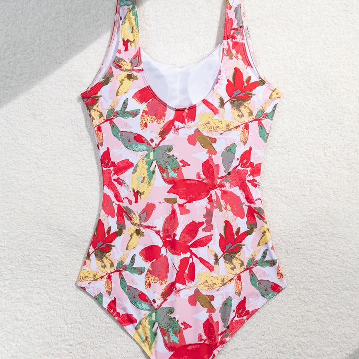 Women's One-Piece Swimsuit with Floral Pattern Mune Fashion
