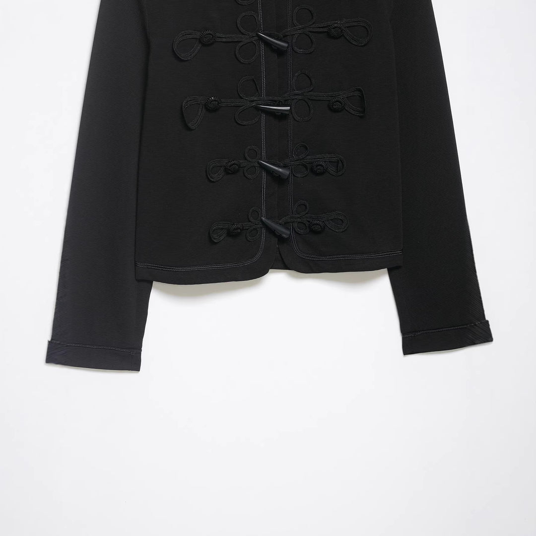 Women's short jacket in military style with cord frog closures Mune Fashion