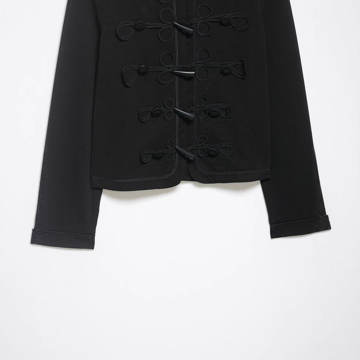 Women's short jacket in military style with cord frog closures Mune Fashion
