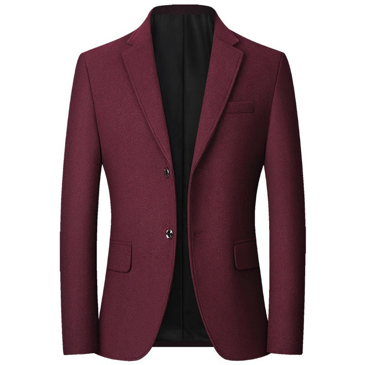 Men's tailored wool blend blazer with notch lapels and elegant button closure Mune Fashion