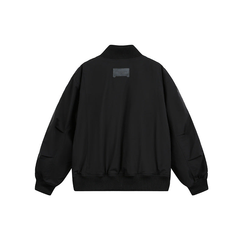 Unisex Boxy Bomber Jacket in Oversize Style with Ribbed Cuffs and Two-Way Zipper Mune Fashion