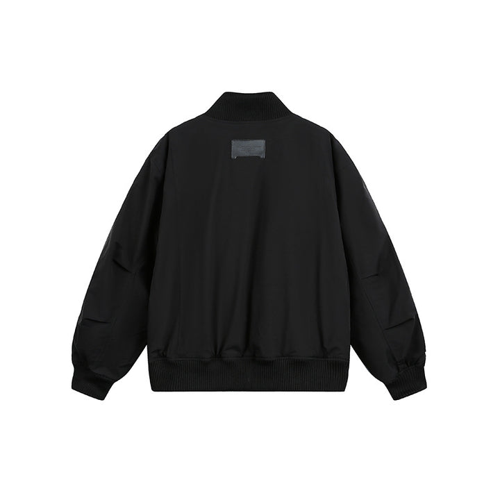 Unisex Boxy Bomber Jacket in Oversize Style with Ribbed Cuffs and Two-Way Zipper Mune Fashion