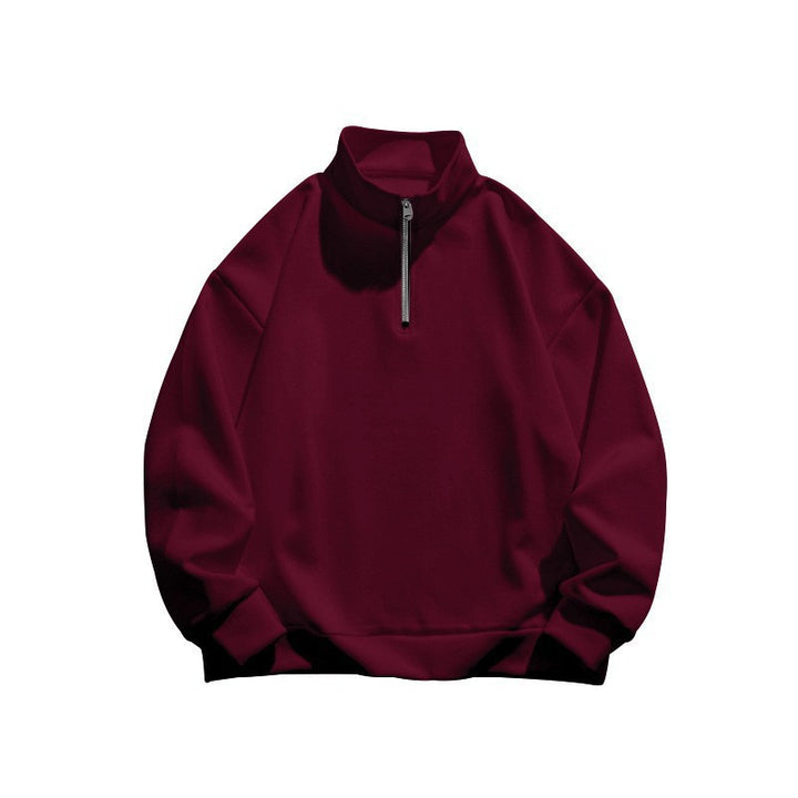 Unisex Relax-Halfzip-Sweatshirt with high stand-up collar, raglan sleeves and slightly brushed inside Mune Fashion