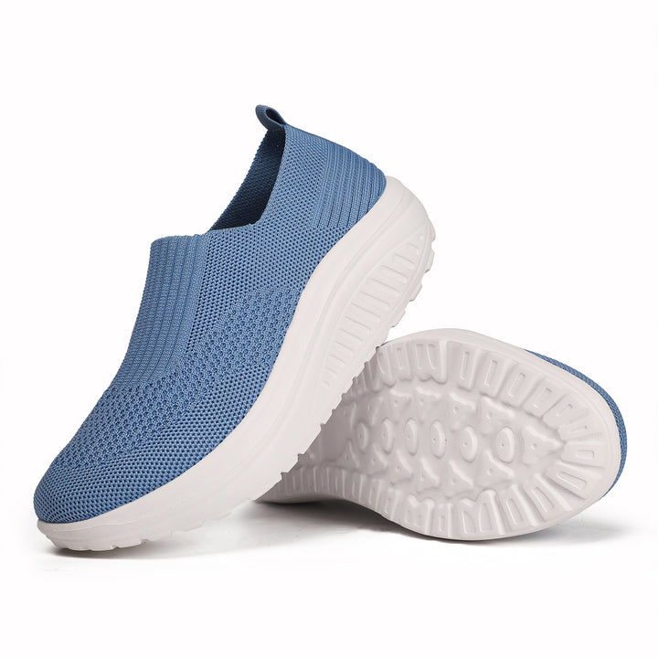 Ladies' Slip-On Knitted Shoe with Elastic Entry and Visc elastic Comfort Sole Mune Fashion