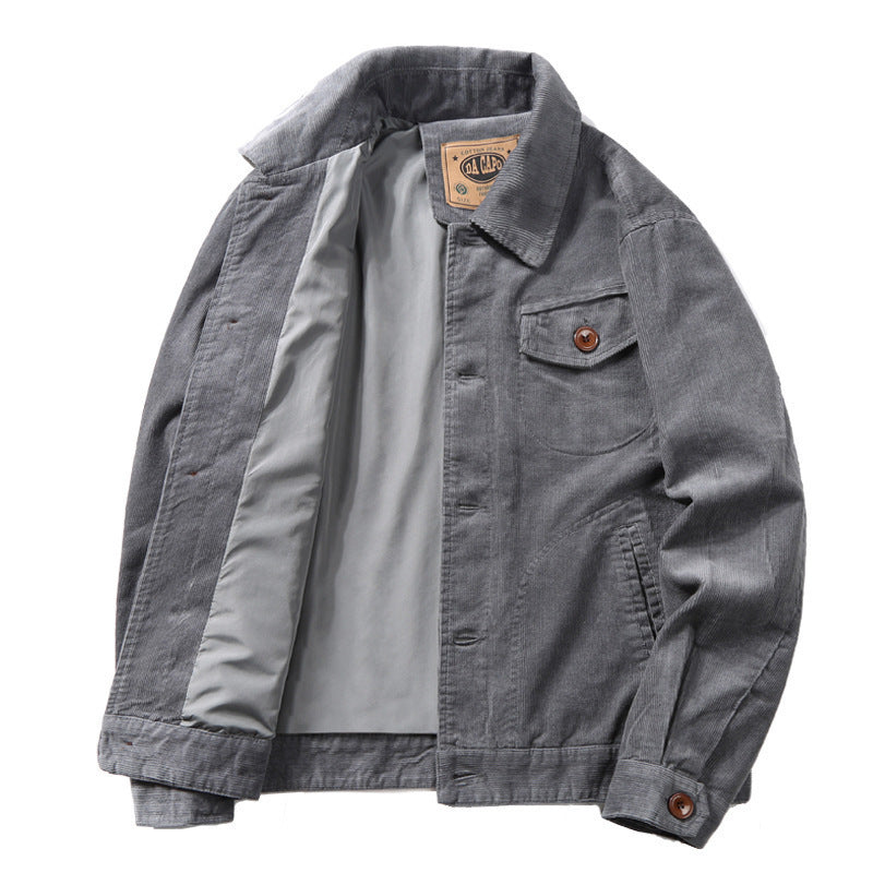 Men's cotton cord jacket in worker blouson with light lining Mune Fashion