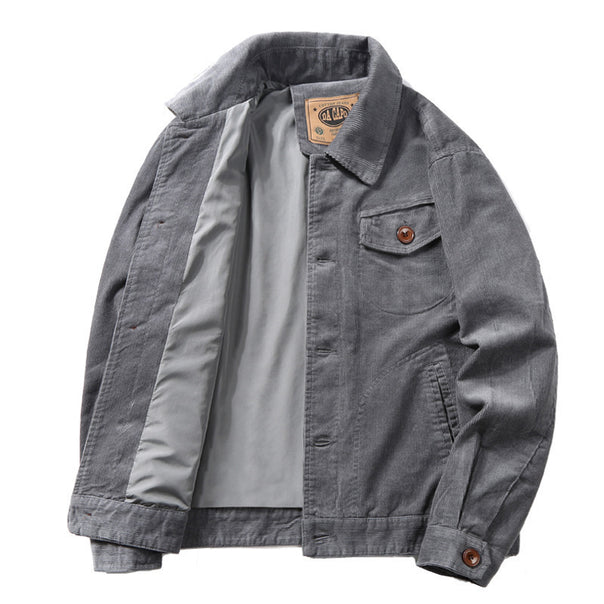 Men's cotton cord jacket in worker blouson with light lining Mune Fashion