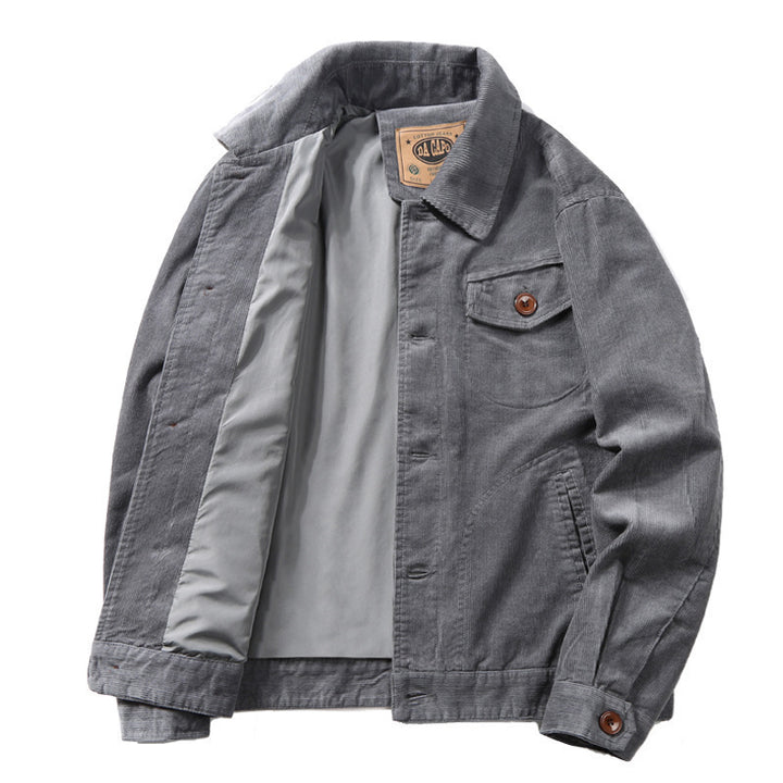 Men's cotton cord jacket in worker blouson with light lining Mune Fashion
