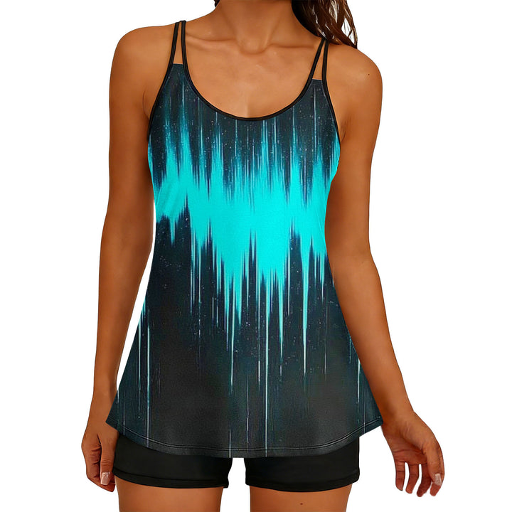 Damen Sportliches Tankini-Oberteil mit elegantem Floral-Design Echo Archiv
