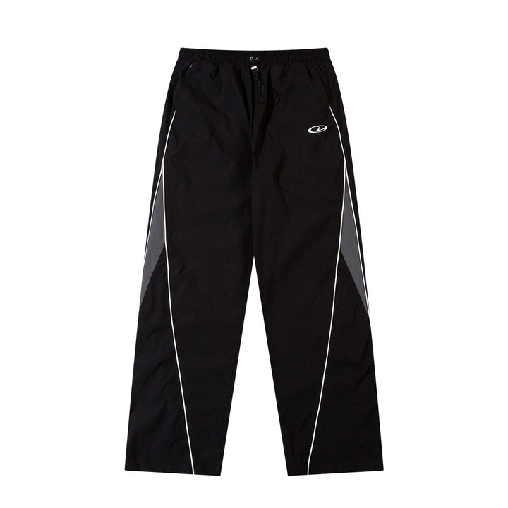 Men's sporty jogging pants with elastic waistband, side contrast piping, and straight cut Mune Fashion