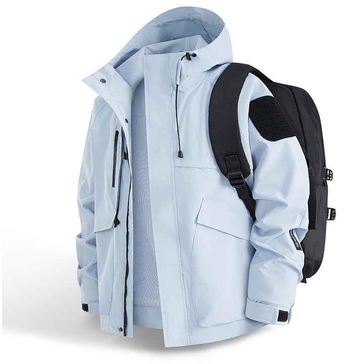 Men's Urban Weather-Resistant Hooded Parka with Multifunctional Pockets and Mesh Lining Mune Fashion