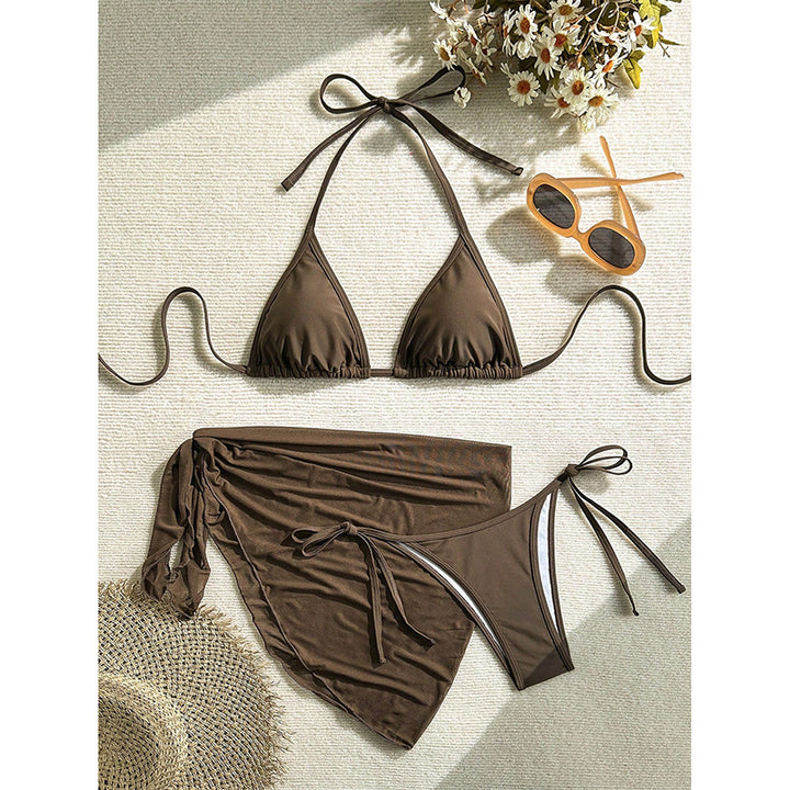 Women's triangle bikini with wrap skirt and adjustable straps Mune Fashion