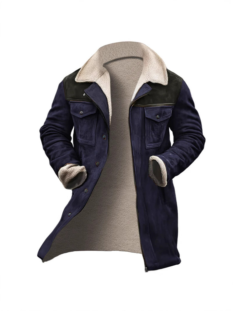 Men's Premium Suede Jacket with Teddy Lining Mune
