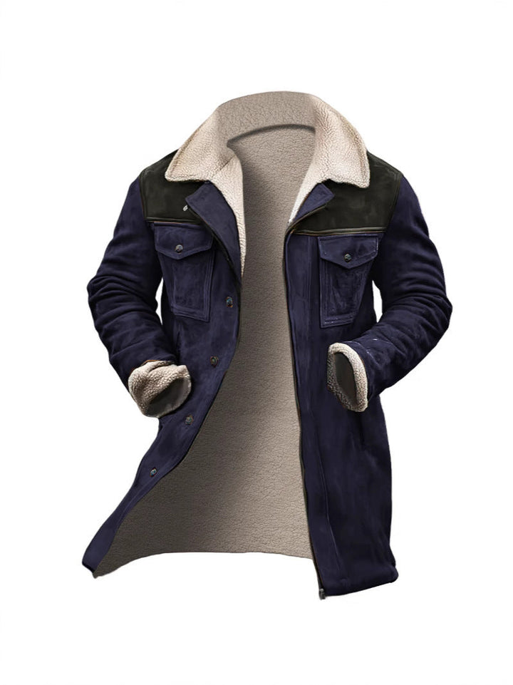 Men's Premium Suede Jacket with Teddy Lining Mune