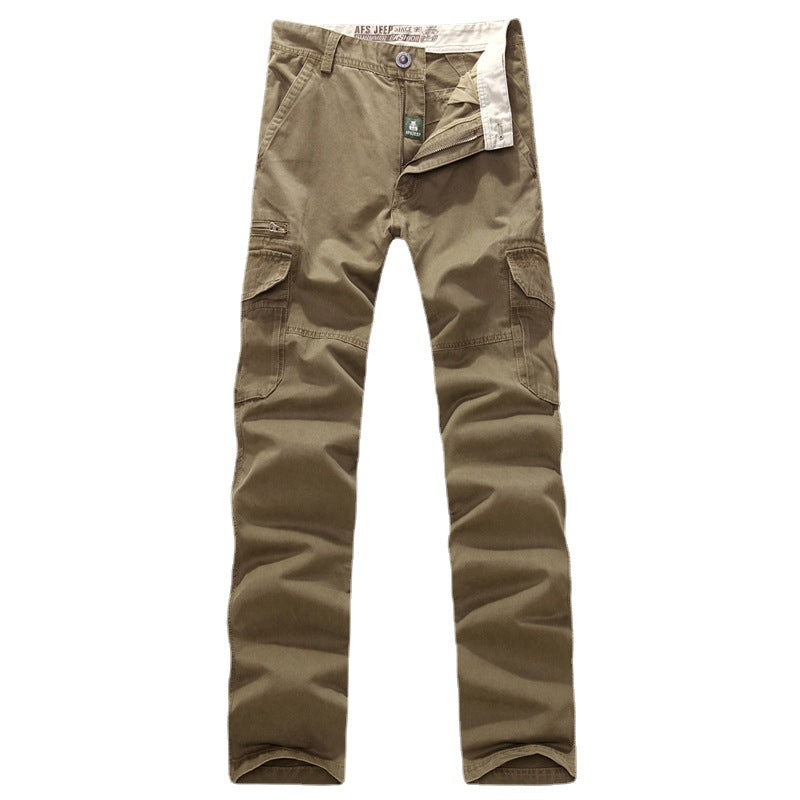 Men's robust cargo pants made of cotton canvas with multiple pockets and knee reinforcement Mune Fashion