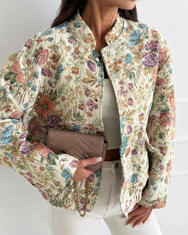 Women's Fashionable Floral Jacket Mune Fashion