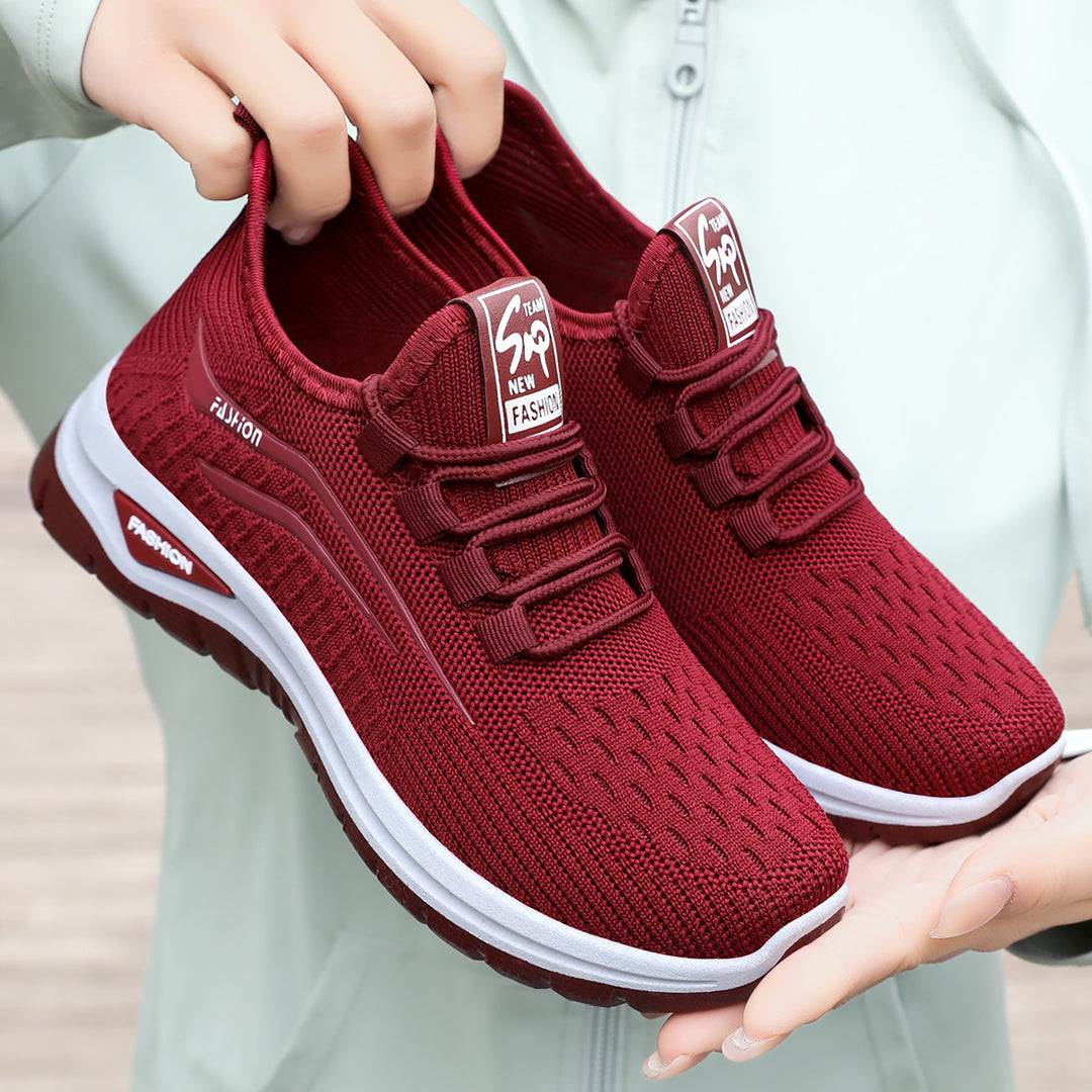 Women's lightweight breathable knitted sneakers with cushioning comfort sole Mune Fashion