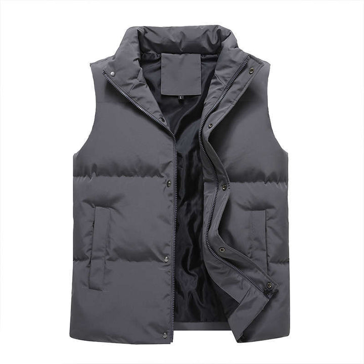Men's quilted thermo vest with stand-up collar, windproof outer layer and zip pockets Mune Fashion