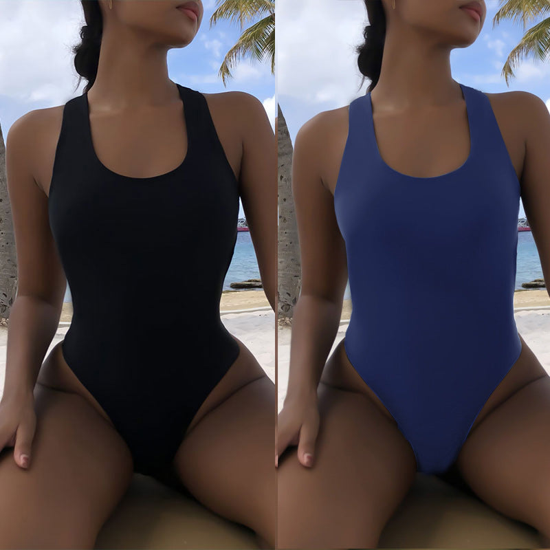 Women High-Cut One-Piece Swimsuit Mune Fashion