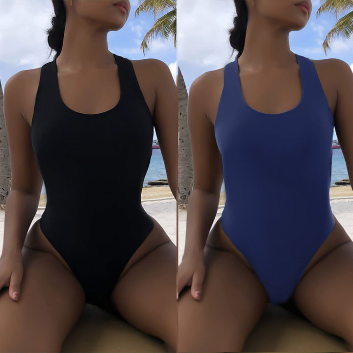 Women High-Cut One-Piece Swimsuit Mune Fashion