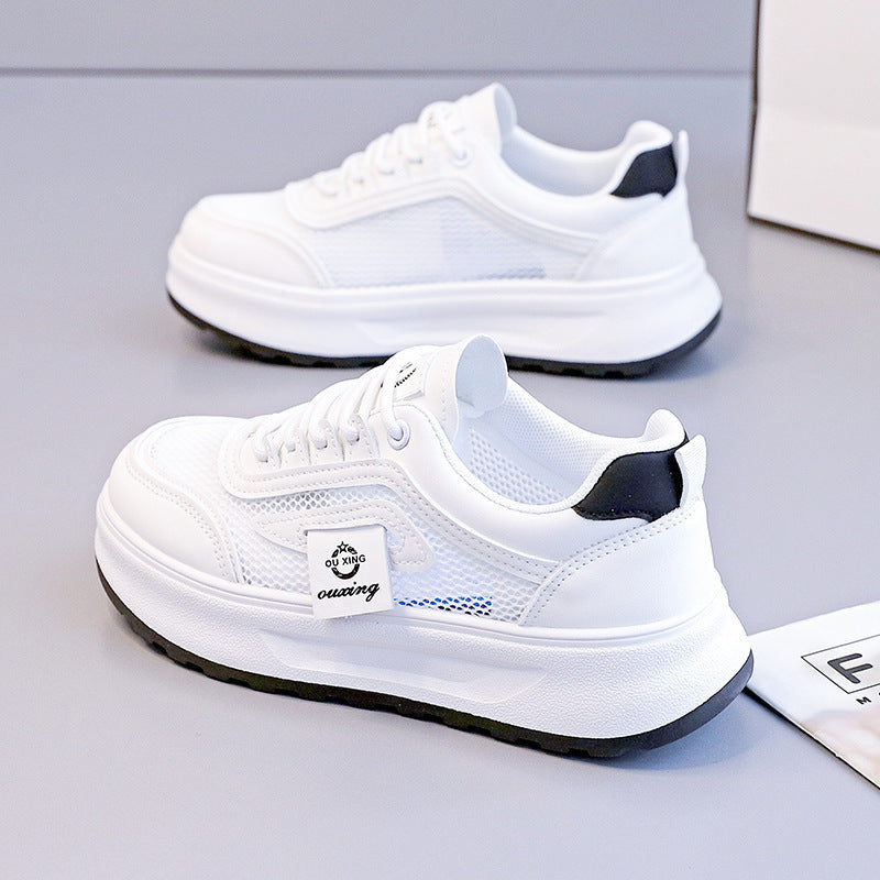 Women's lightweight platform sneakers with breathable mesh upper, padded heel collar, and shock-absorbing EVA sole Mune Fashion