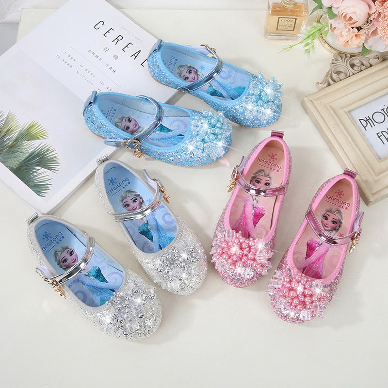 Girls Ballerina Shoes with Sparkling Bead Applications Mune Fashion