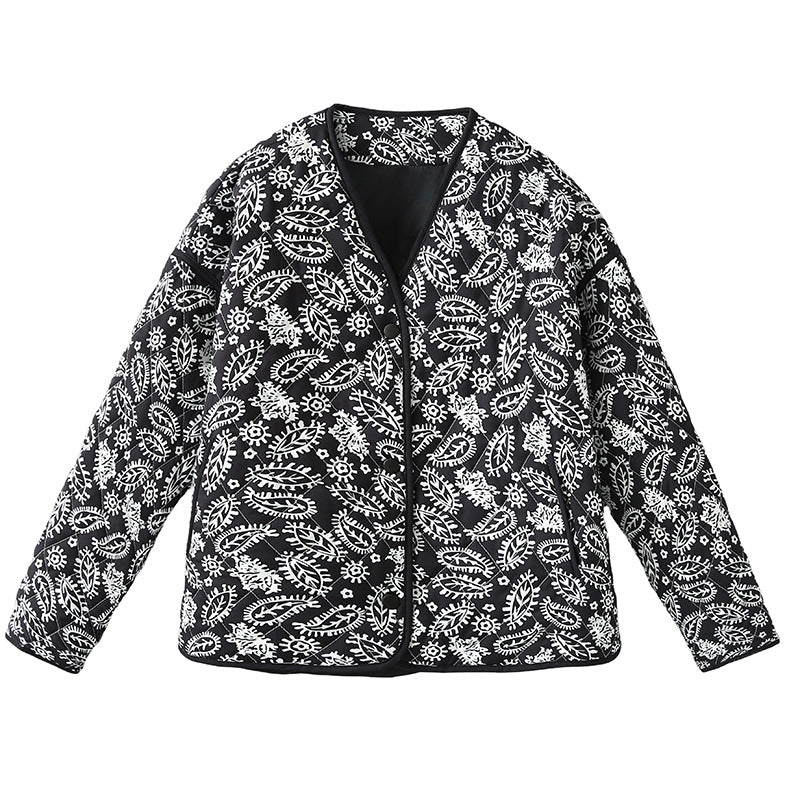 Women's quilted blouson jacket with paisley quilted pattern and light padding Mune Fashion