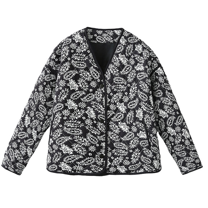 Women's quilted blouson jacket with paisley quilted pattern and light padding Mune Fashion