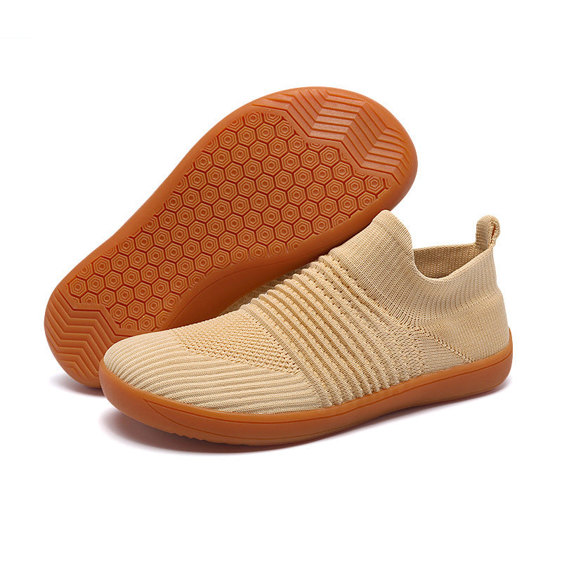 Unisex nan sock-like knitted sneakers with elastic shaft and non-slip rubber sole Mune Fashion