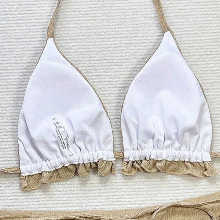 Women Triangle Bikini Set with Casual Shorts Mune Fashion
