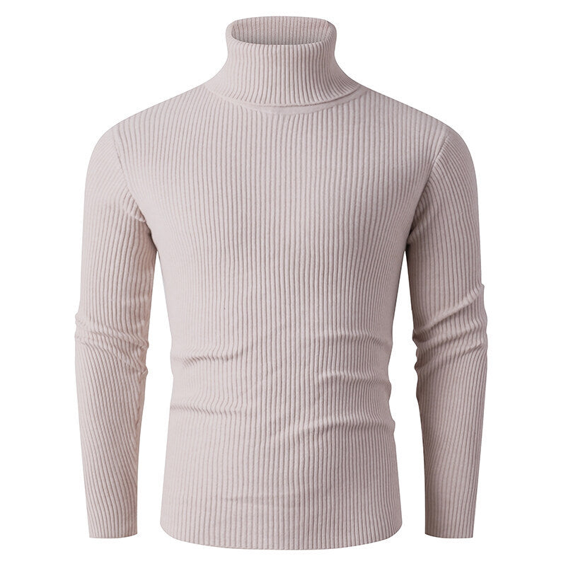 Men's tailored ribbed knit turtleneck sweater Slim Fit Mune Fashion