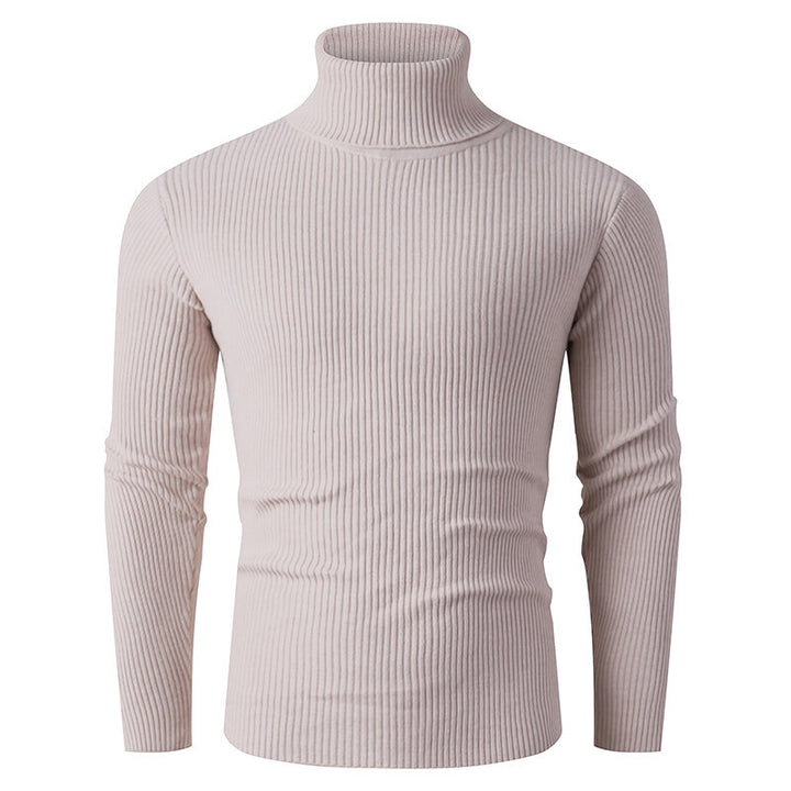 Men's tailored ribbed knit turtleneck sweater Slim Fit Mune Fashion