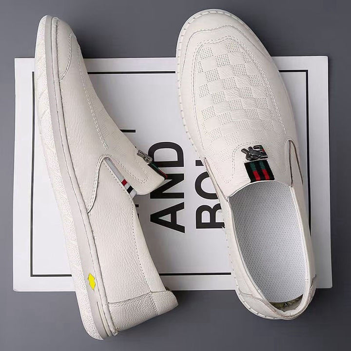 Men's Comfortable Slip-On Leather Slippers Mune Fashion