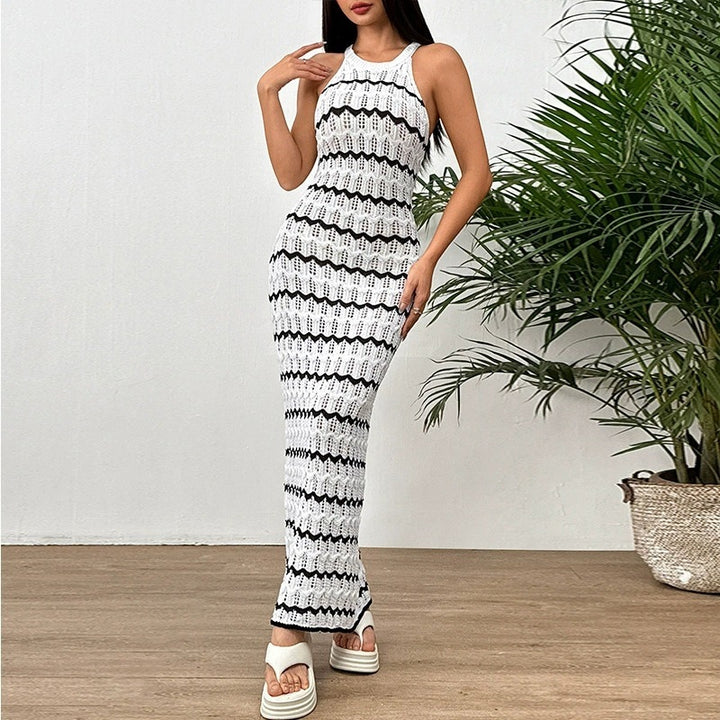 Women's form-fitting crochet maxi dress Mune Fashion