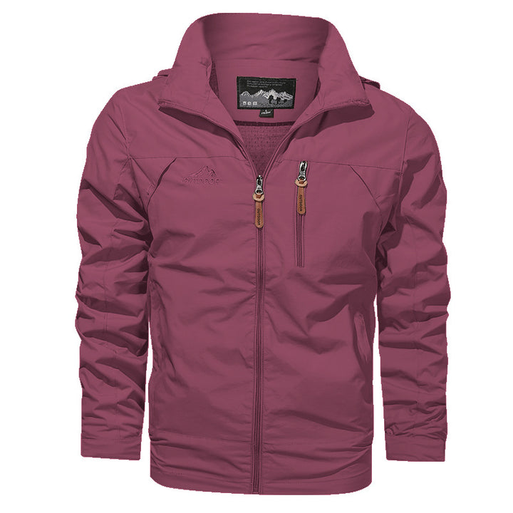 Men's Breathable Trekking Softshell Jacket with Water-Repellent Surface and Chest Zip Mune Fashion