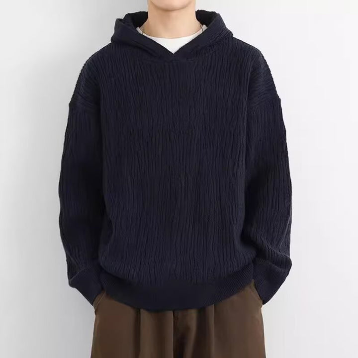 Men's Casual Hoodie with Textured Surface Mune Fashion