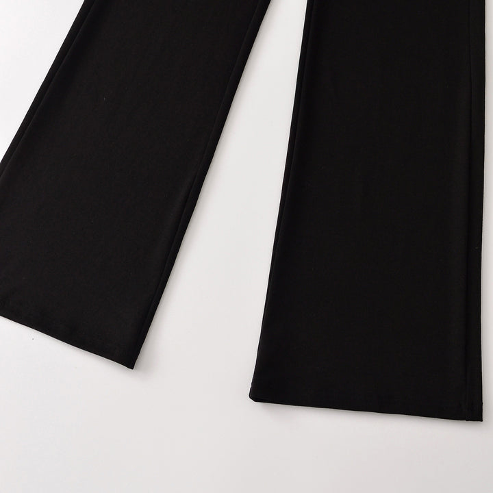 Ladies Palazzo Pants with Wrap Skirt Detail and Wide Leg Mune Fashion
