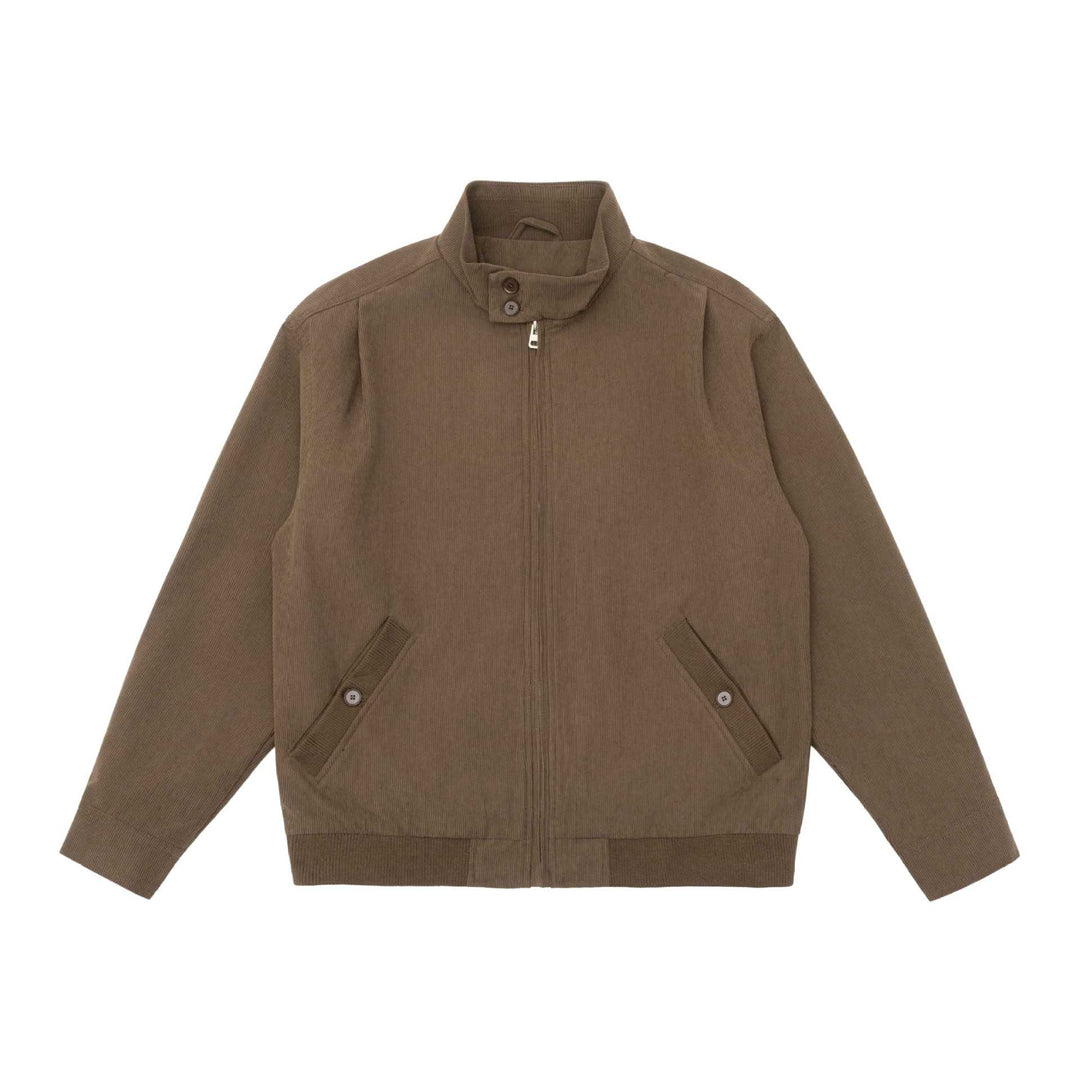Men's Padded Jacket in Cord Look with Stand-Up Collar and Flap Pockets Mune Fashion