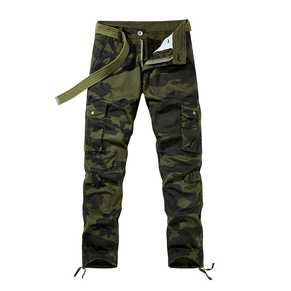 Men's cargo pants in utility style with reinforced knees, multiple pockets and drawstring waistband Mune Fashion