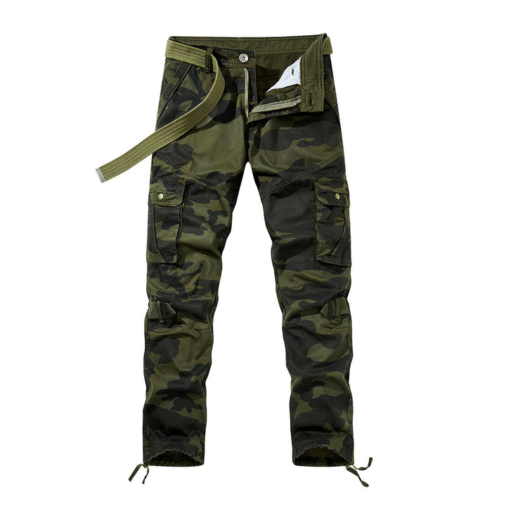 Men's cargo pants in utility style with reinforced knees, multiple pockets and drawstring waistband Mune Fashion