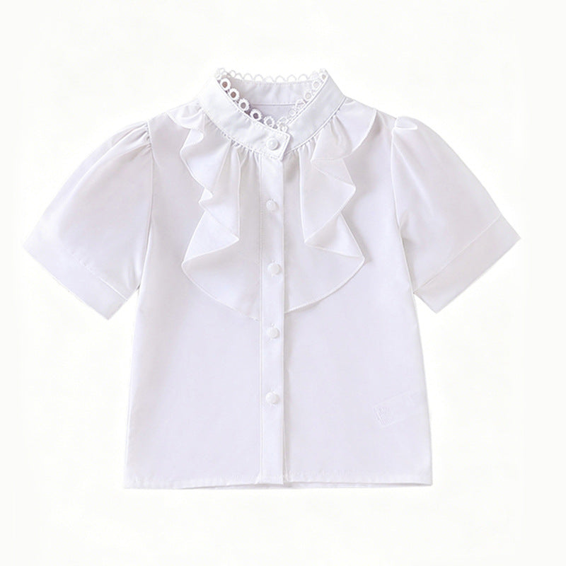 Girls blouse with ruffle details Mune Fashion