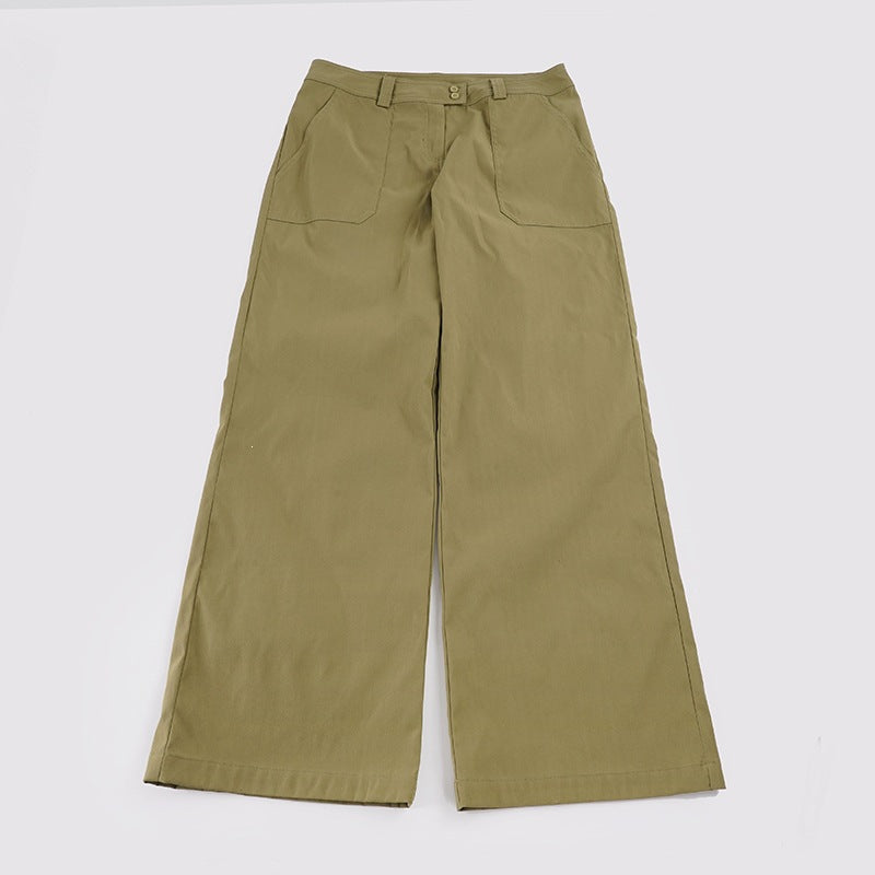 Women's High-Waisted Utility Style Palazzo Pants with Wide Leg Mune Fashion