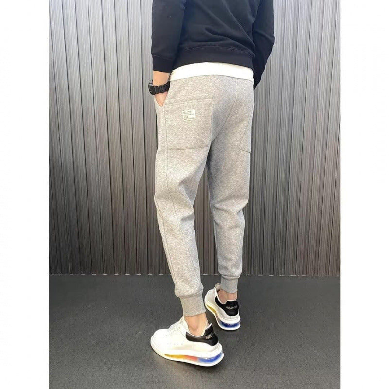 Men's jogging pants with tailored tapered cut, crease and elastic cuffs Mune Fashion