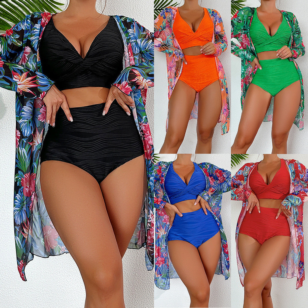 Women's bikini set with seductive top and figure-hugging high-waisted pants Mune Fashion