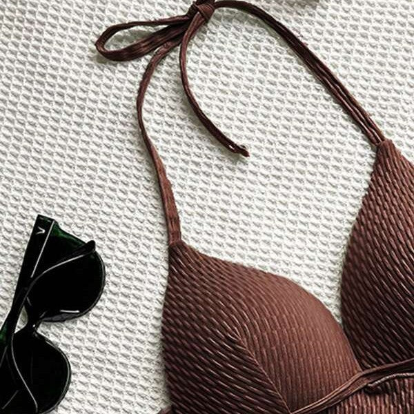 Women's bikini set with sophisticated wrap design and elegant halter straps Mune Fashion
