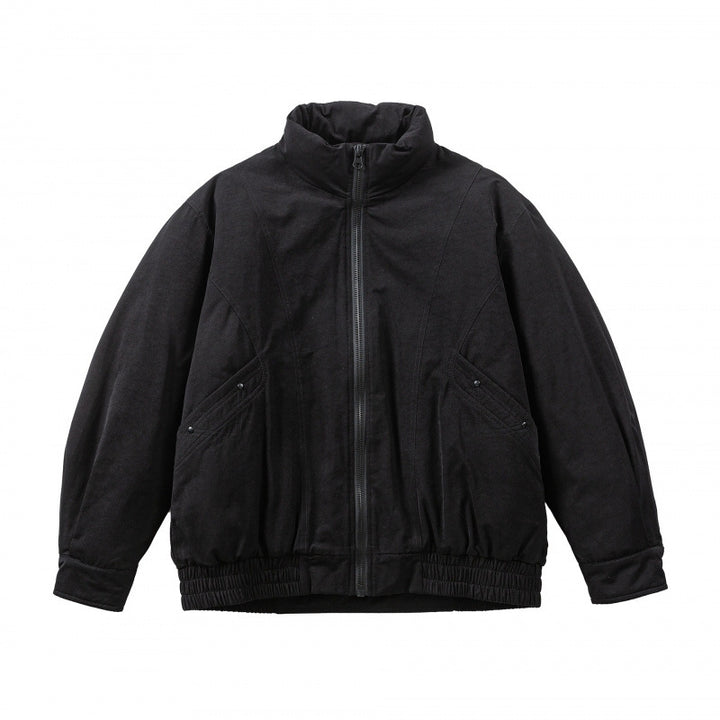 Men's Oversized Bomber Jacket made of Suede Look with High Standing Collar and Elastic Hem Mune Fashion